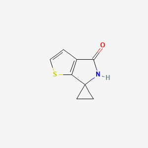 molecular formula C8H7NOS B15219322 Spiro[cyclopropane-1,6'-thieno[2,3-c]pyrrol]-4'(5'H)-one 