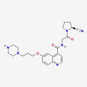 (S)-N-(2-(2-Cyanopyrrolidin-1-yl)-2-oxoethyl)-6-(3-(piperazin-1-yl)propoxy)quinoline-4-carboxamide