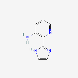 molecular formula C8H8N4 B15219327 2-(1H-Imidazol-2-yl)pyridin-3-amine CAS No. 88128-92-1