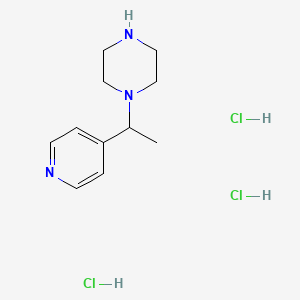 molecular formula C11H20Cl3N3 B1521933 1-(1-吡啶-4-基-乙基)-哌嗪三盐酸盐 CAS No. 521914-40-9