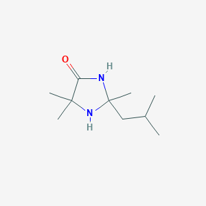 molecular formula C10H20N2O B15219355 2,5,5-Trimethyl-2-(2-methylpropyl)imidazolidin-4-one CAS No. 23993-04-6