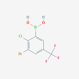 molecular formula C7H4BBrClF3O2 B1521937 3-溴-2-氯-5-(三氟甲基)苯硼酸 CAS No. 957120-85-3