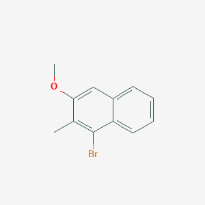 molecular formula C12H11BrO B15219371 1-Bromo-3-methoxy-2-methylnaphthalene 