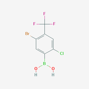 molecular formula C7H4BBrClF3O2 B1521938 (5-溴-2-氯-4-(三氟甲基)苯基)硼酸 CAS No. 1452574-71-8
