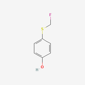 molecular formula C7H7FOS B15219381 4-((Fluoromethyl)thio)phenol 