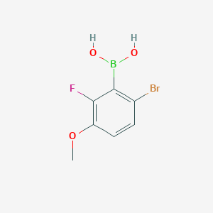 molecular formula C7H7BBrFO3 B1521939 （6-溴-2-氟-3-甲氧苯基）硼酸 CAS No. 871126-17-9