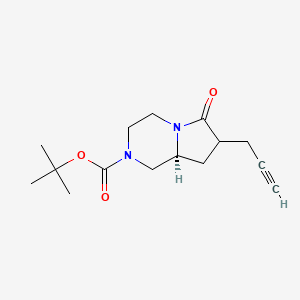 tert-Butyl (8aS)-6-oxo-7-(prop-2-yn-1-yl)hexahydropyrrolo[1,2-a]pyrazine-2(1H)-carboxylate