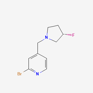 molecular formula C10H12BrFN2 B15219404 (S)-2-Bromo-4-((3-fluoropyrrolidin-1-yl)methyl)pyridine 