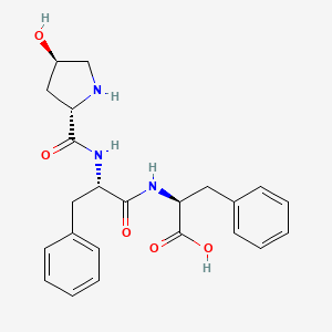 molecular formula C23H27N3O5 B15219407 (S)-2-((S)-2-((2S,4R)-4-Hydroxypyrrolidine-2-carboxamido)-3-phenylpropanamido)-3-phenylpropanoic acid 