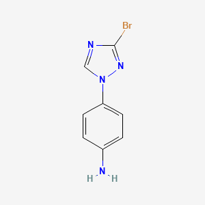 molecular formula C8H7BrN4 B1521941 4-(3-溴-1H-1,2,4-三唑-1-基)苯胺 CAS No. 1129540-72-2
