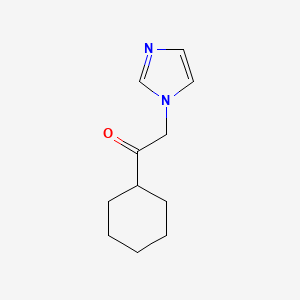 molecular formula C11H16N2O B15219418 1-Cyclohexyl-2-(1H-imidazol-1-yl)ethan-1-one CAS No. 89175-15-5