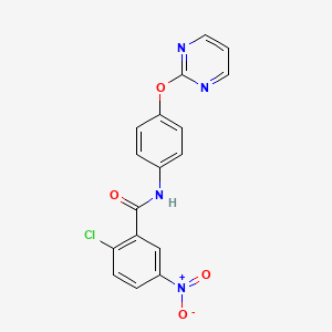 Benzamide, 2-chloro-5-nitro-N-[4-(2-pyrimidinyloxy)phenyl]-