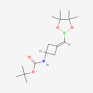 tert-Butyl (3-((4,4,5,5-tetramethyl-1,3,2-dioxaborolan-2-yl)methylene)cyclobutyl)carbamate