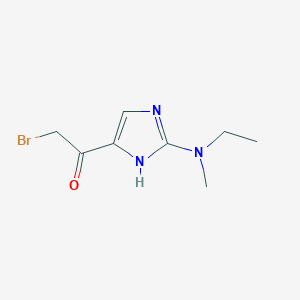 2-Bromo-1-{2-[ethyl(methyl)amino]-1H-imidazol-5-yl}ethan-1-one