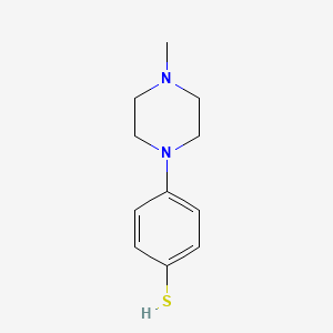 molecular formula C11H16N2S B15219484 4-(4-Methylpiperazin-1-yl)benzenethiol 