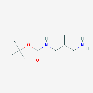 molecular formula C9H20N2O2 B1521950 tert-Butyl (3-amino-2-methylpropyl)carbamate CAS No. 480452-05-9