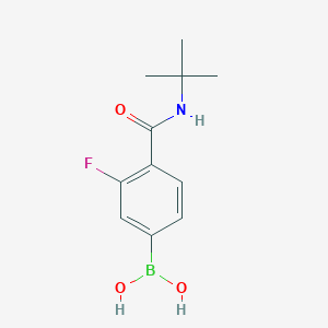 molecular formula C11H15BFNO3 B1521952 (4-(tert-Butylcarbamoyl)-3-fluorophenyl)boronic acid CAS No. 874289-18-6