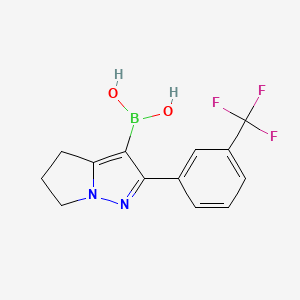 (2-(3-(Trifluoromethyl)phenyl)-5,6-dihydro-4H-pyrrolo[1,2-b]pyrazol-3-yl)boronic acid