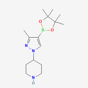 4-(3-Methyl-4-(4,4,5,5-tetramethyl-1,3,2-dioxaborolan-2-yl)-1H-pyrazol-1-yl)piperidine