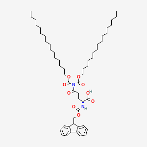 (R)-2-((((9H-Fluoren-9-yl)methoxy)carbonyl)amino)-5-(bis((hexadecyloxy)carbonyl)amino)-5-oxopentanoic acid