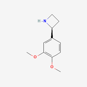 molecular formula C11H15NO2 B15219551 (S)-2-(3,4-Dimethoxyphenyl)azetidine 