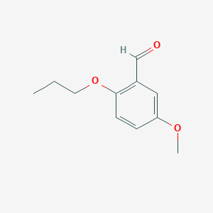 molecular formula C11H14O3 B15219599 5-Methoxy-2-propoxybenzaldehyde 