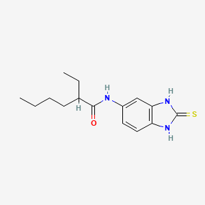 molecular formula C15H21N3OS B15219608 2-Ethyl-N-(2-sulfanylidene-2,3-dihydro-1H-benzimidazol-5-yl)hexanamide CAS No. 105445-01-0