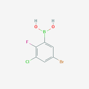 molecular formula C6H4BBrClFO2 B1521962 5-溴-3-氯-2-氟苯硼酸 CAS No. 1451393-27-3