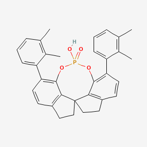 molecular formula C33H31O4P B15219647 1,10-bis(2,3-dimethylphenyl)-12-hydroxy-4,5,6,7-tetrahydroiindeno[7,1-de:1',7'-fg][1,3,2]dioxaphosphocine 12-oxide 