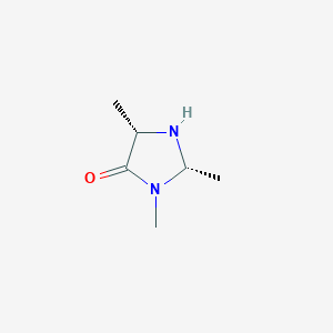 molecular formula C6H12N2O B15219672 (2S,5S)-2,3,5-Trimethylimidazolidin-4-one CAS No. 834862-79-2