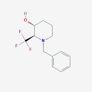 molecular formula C13H16F3NO B15219696 (2R,3R)-1-Benzyl-2-(trifluoromethyl)piperidin-3-ol 