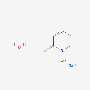 molecular formula C5H6NNaO2S B15219708 Sodium;1-oxidopyridine-2-thione;hydrate 