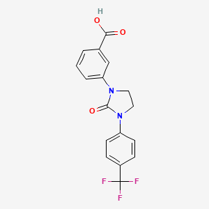 Benzoic acid, 3-[2-oxo-3-[4-(trifluoromethyl)phenyl]-1-imidazolidinyl]-