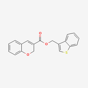 molecular formula C19H14O3S B15219743 Benzo[b]thiophen-3-ylmethyl 2H-chromene-3-carboxylate 