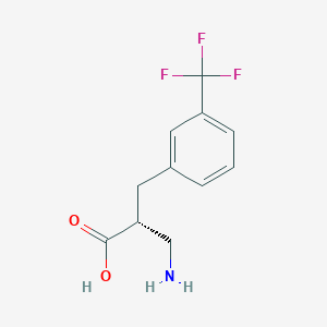 molecular formula C11H12F3NO2 B15219747 (R)-3-Amino-2-(3-(trifluoromethyl)benzyl)propanoic acid 