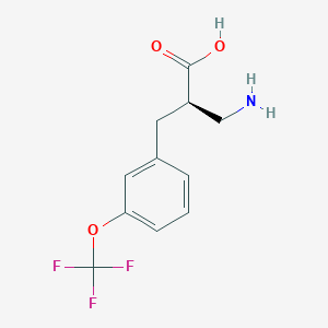 molecular formula C11H12F3NO3 B15219756 (R)-3-Amino-2-(3-(trifluoromethoxy)benzyl)propanoic acid 