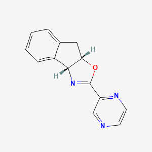 molecular formula C14H11N3O B15219779 (3AR,8aS)-2-(pyrazin-2-yl)-3a,8a-dihydro-8H-indeno[1,2-d]oxazole 