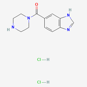 B1521978 5-(piperazine-1-carbonyl)-1H-1,3-benzodiazole dihydrochloride CAS No. 1193390-36-1