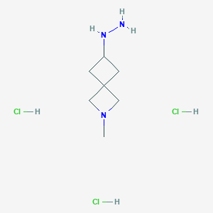 6-Hydrazinyl-2-methyl-2-azaspiro[3.3]heptane trihydrochloride