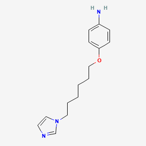 molecular formula C15H21N3O B15219788 4-((6-(1H-Imidazol-1-yl)hexyl)oxy)aniline CAS No. 88138-73-2