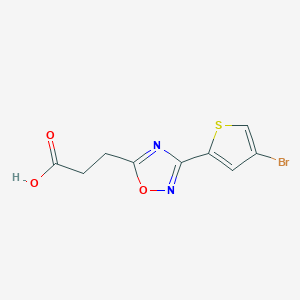 molecular formula C9H7BrN2O3S B1521981 3-[3-(4-溴噻吩-2-基)-1,2,4-恶二唑-5-基]丙酸 CAS No. 1197827-84-1