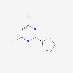 molecular formula C8H8Cl2N2S B15219812 4,6-Dichloro-2-(tetrahydrothiophen-2-yl)pyrimidine 