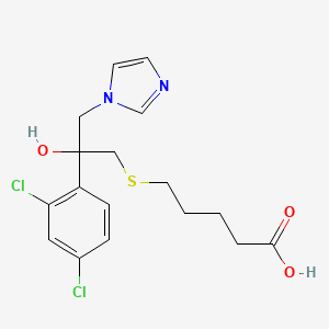 5-((2-(2,4-Dichlorophenyl)-2-hydroxy-3-(1H-imidazol-1-yl)propyl)thio)pentanoic acid