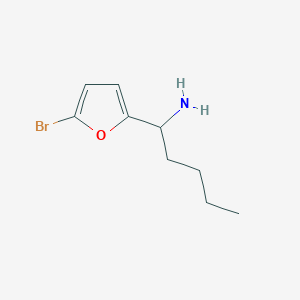 molecular formula C9H14BrNO B15219834 1-(5-Bromofuran-2-yl)pentan-1-amine 