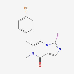 6-(4-Bromobenzyl)-3-iodo-7-methylimidazo[1,5-a]pyrazin-8(7H)-one