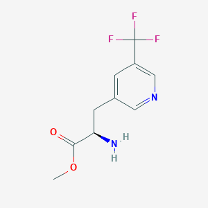 molecular formula C10H11F3N2O2 B15219868 Methyl (R)-2-amino-3-(5-(trifluoromethyl)pyridin-3-yl)propanoate 