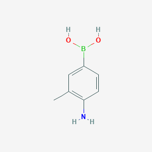 molecular formula C7H10BNO2 B15219871 (4-Amino-3-methylphenyl)boronic acid 