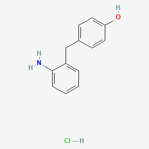 molecular formula C13H14ClNO B1521988 4-[(2-Aminophenyl)methyl]phenol hydrochloride CAS No. 1193388-60-1
