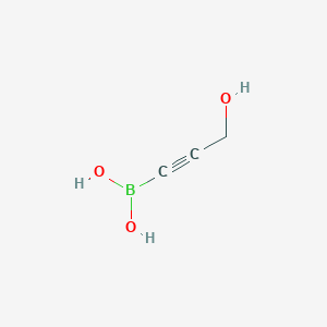 molecular formula C3H5BO3 B15219894 (3-Hydroxyprop-1-yn-1-yl)boronic acid CAS No. 491876-42-7