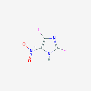 molecular formula C3HI2N3O2 B15219933 1H-Imidazole, 2,4-diiodo-5-nitro- CAS No. 19183-12-1